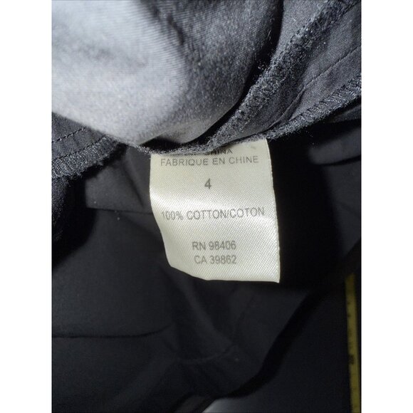 Theory Midi Dress Women’s Size 4 Tie Back Backless Black 100% Cotton - Picture 4 of 15